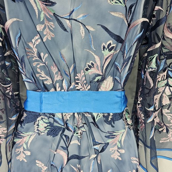Shannon Cover Up from Rya all over embroidered netting XS/S M/L Vibrant Blue NWT - Picture 8 of 9